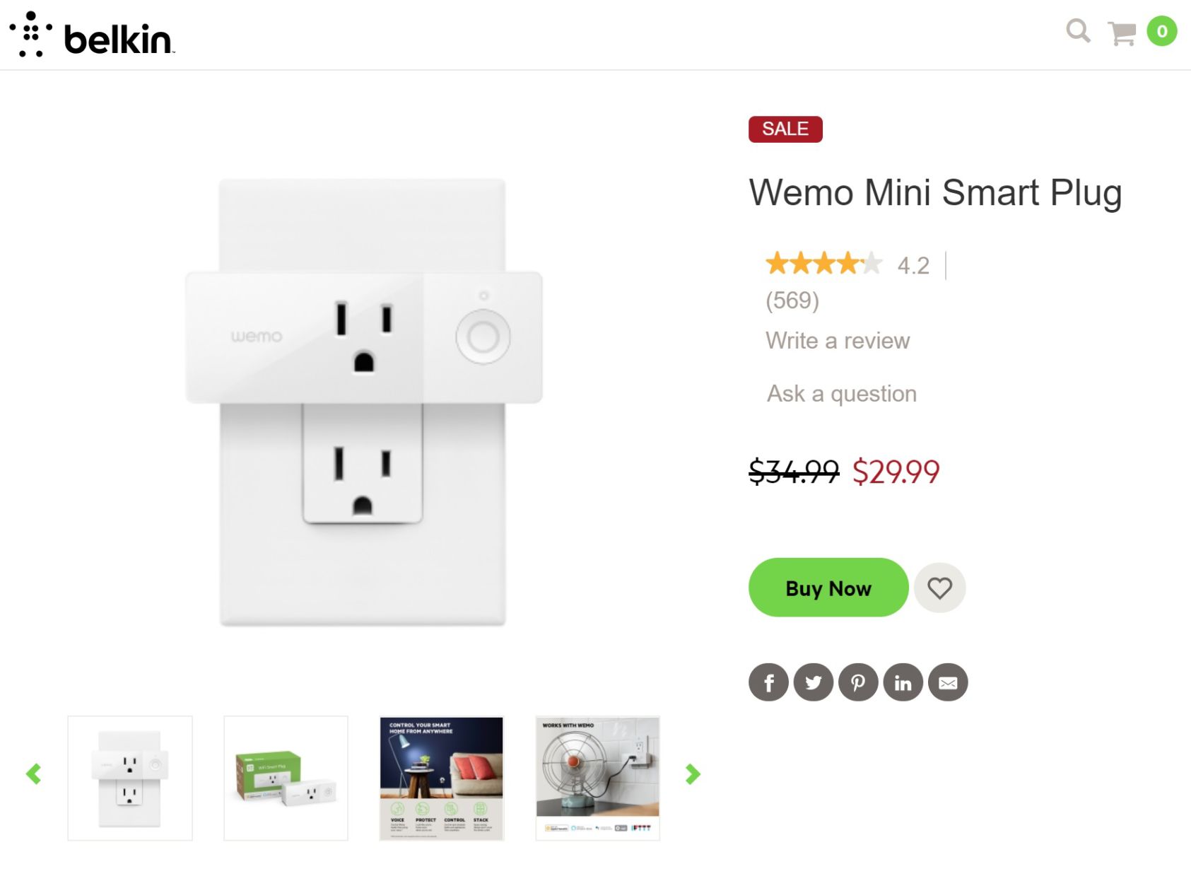 WeMo mini plug